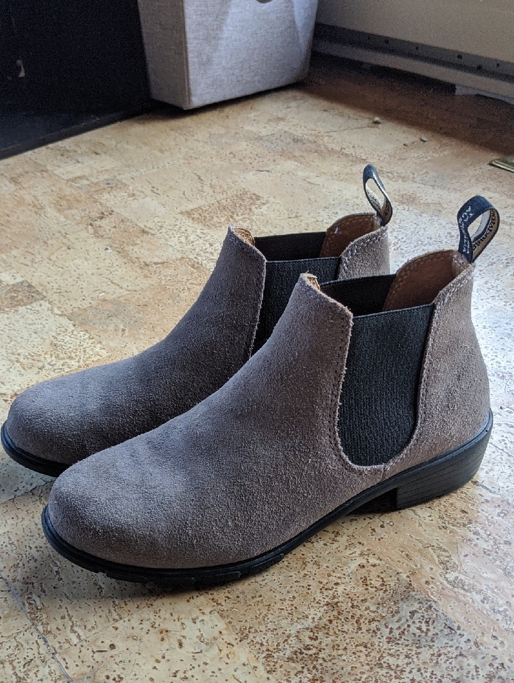 Women's Taupe Suede Chelsea Boots - Classic Slip-On Style